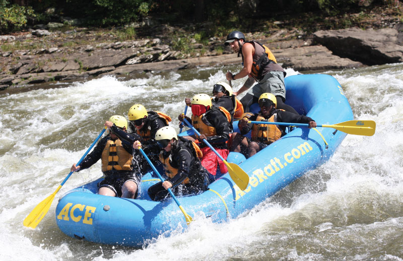 CORE students on a white-water rafting trip