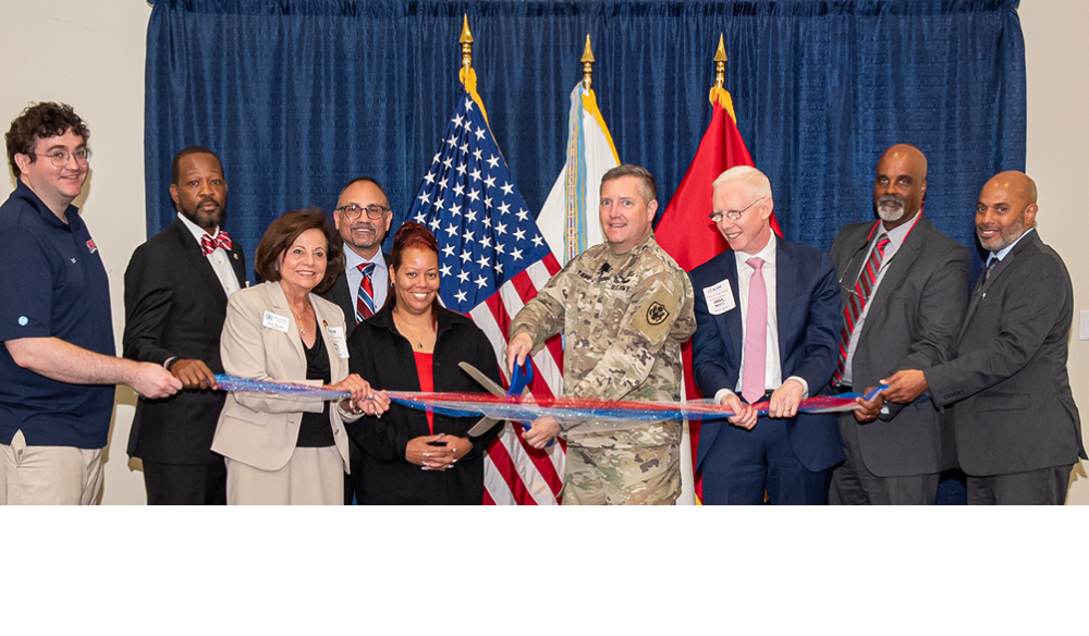 Ribbon cutting ceremony for official opening of BISM's AbilityOne Base Supply Center at DISA-Fort Meade.