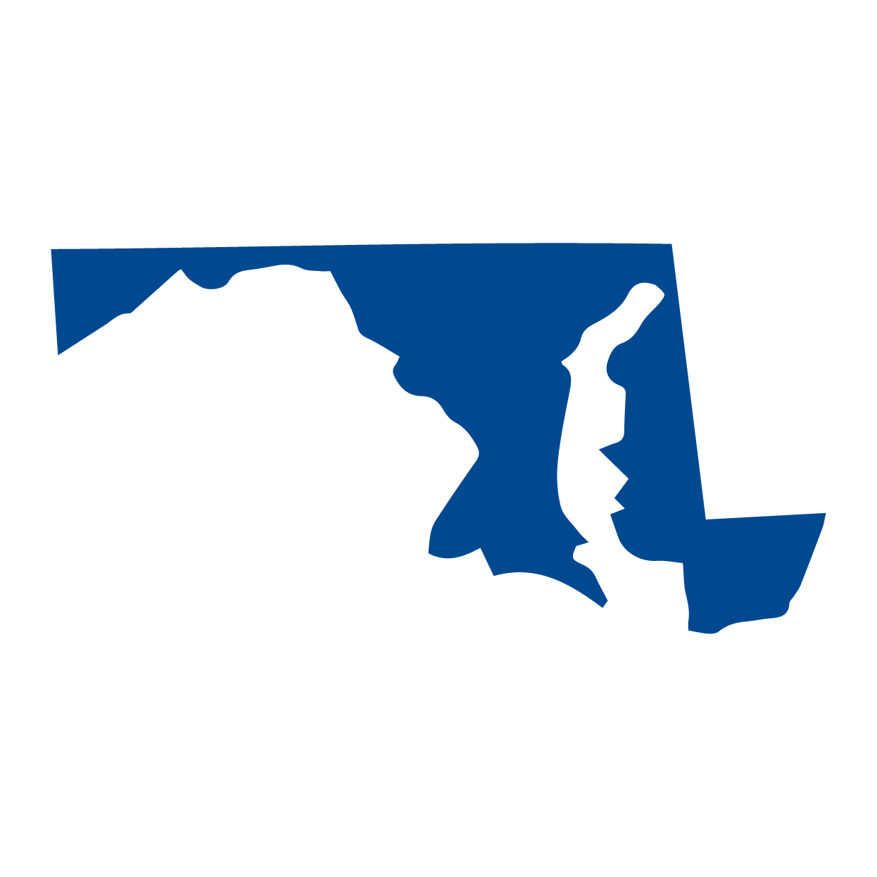 State Services Link - blue silhouette of Maryland