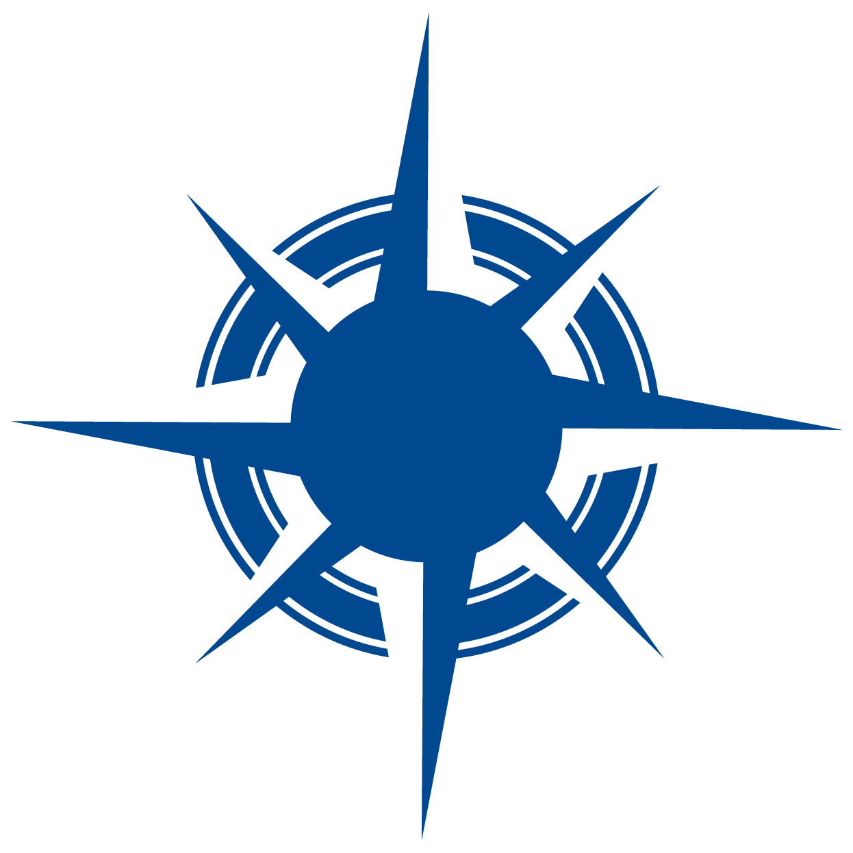 BISM Logo, blue compass