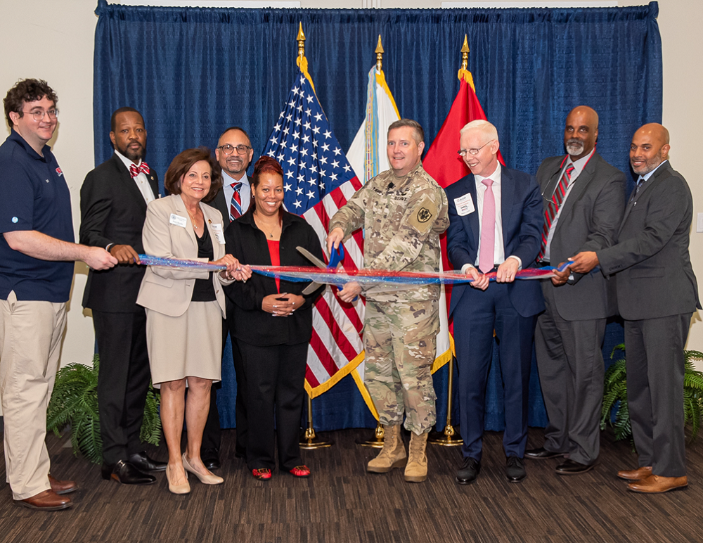 Ribbon cutting ceremony for official opening of BISM's AbilityOne Base Supply Center at DISA-Fort Meade.