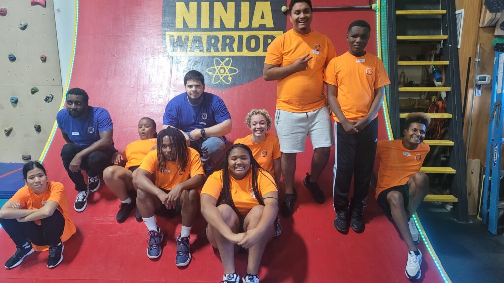 Group of BISM Students and Ninja Warrior course