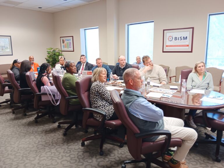 group meeting being held in BISM's accessible office spaces.